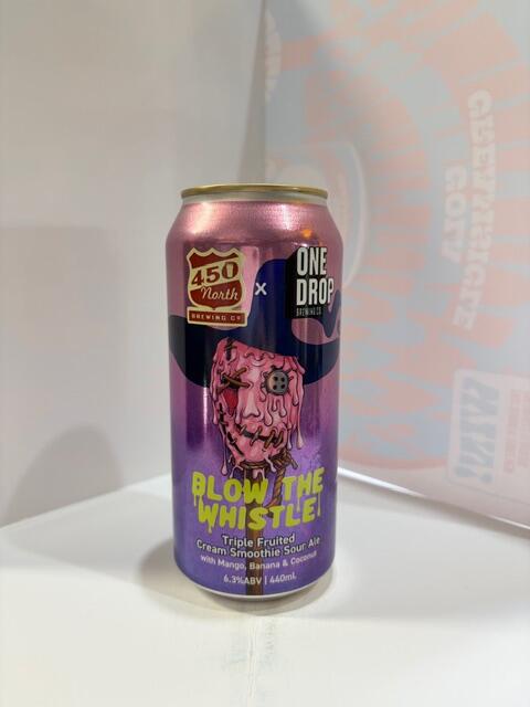 One Drop - X 450 North Blow The Whistle 2025 DEC Triple Fruited Cream Smoothie Sour ale 6.3% 440ML