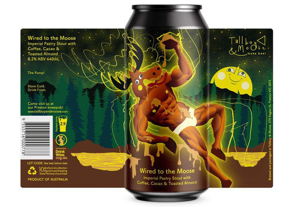 Tallboy & Moose - Wired to the Moose - Imperial Pastry Stout with Coffee, Cacao & Toasted Almond