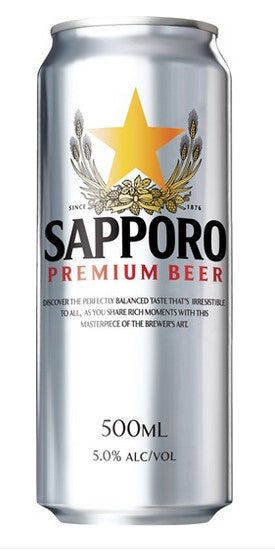 Sapporo Prem Beer Can 500ML